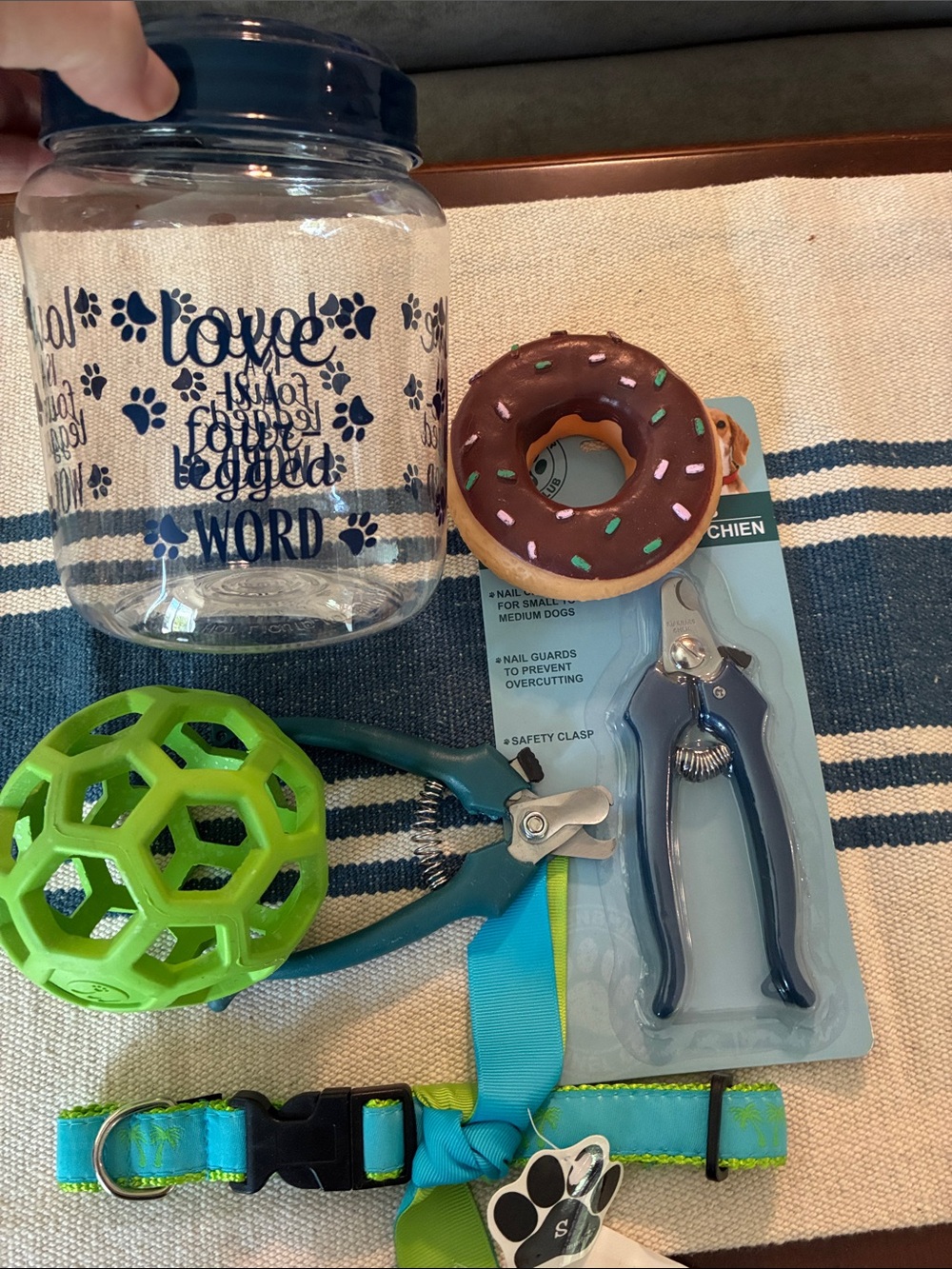 Blue Pet Treat Jar and Accessories Set - Blue